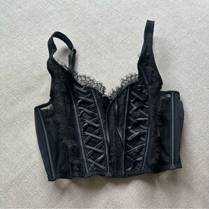 Victoria’s Secret Black Lace Corset Top